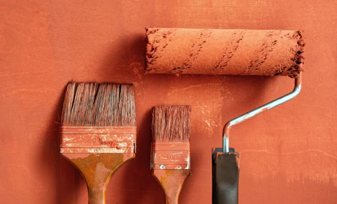 橘色油漆刷 示意圖