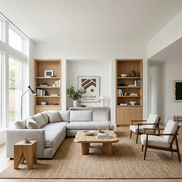 客廳空間傢俱配置後場景