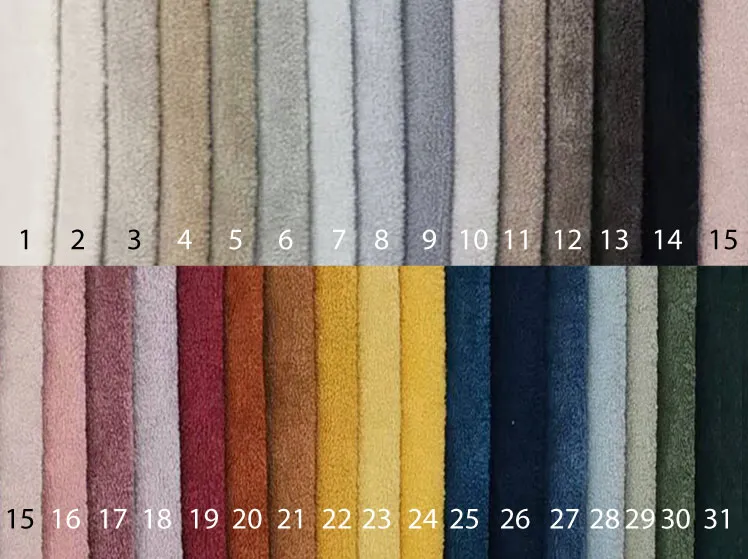 沙發訂製材質 | 天鵝絨布料 Velvet 色碼挑選