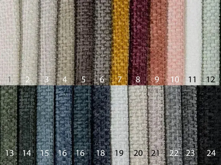 沙發訂製材質 | 雪尼爾布料 Chenille 色碼挑選